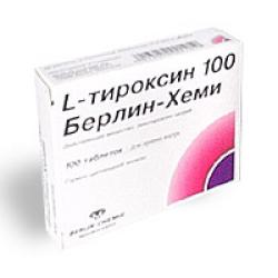 Л-тироксин таб. 100мкг №100 *ЖВ(Германия/Berlin-Chemie)