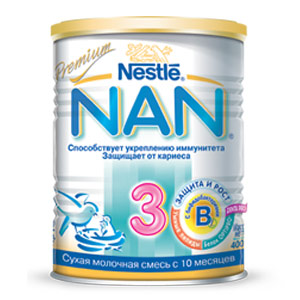Молочная смесь Нан-3 400г(Швейцария/Nestle)